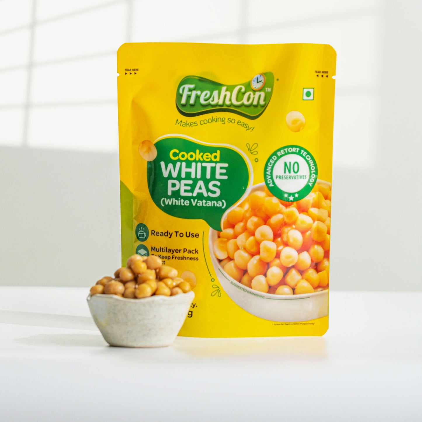 Sweet Corn & White Peas Combo | Pre-Cooked Ingredients | Ready-To-Use