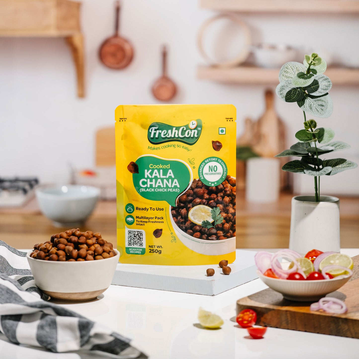 Cooked Kala Chana