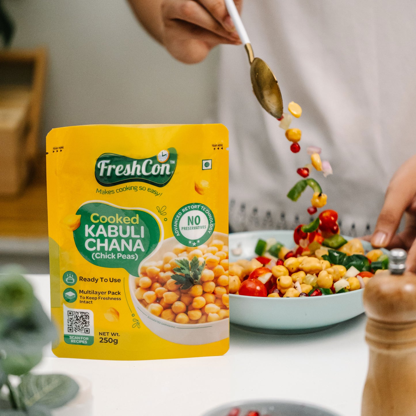 Sweet Corn & Kabuli Chana Combo | Pre-Cooked Ingredients | Ready-To-Use