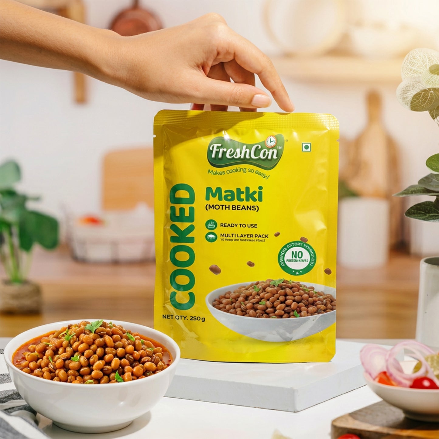 Ready-to-use Cooked Matki (Moth Beans) | No Preservatives