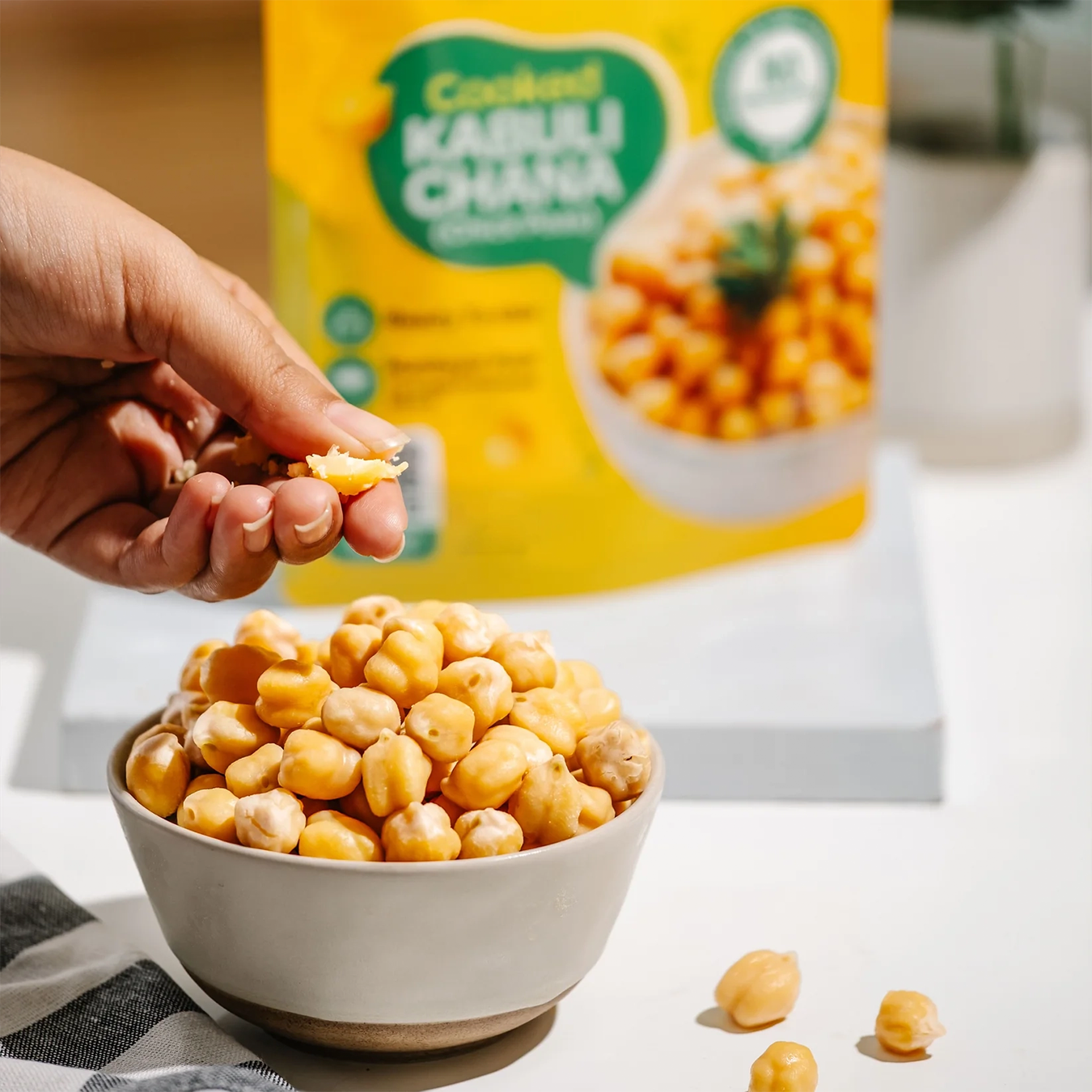 Pre-Cooked Kabuli Chana (Chick Peas) | Soaked & Boiled, Preservative Free | Ready To Use | 250gm Packs