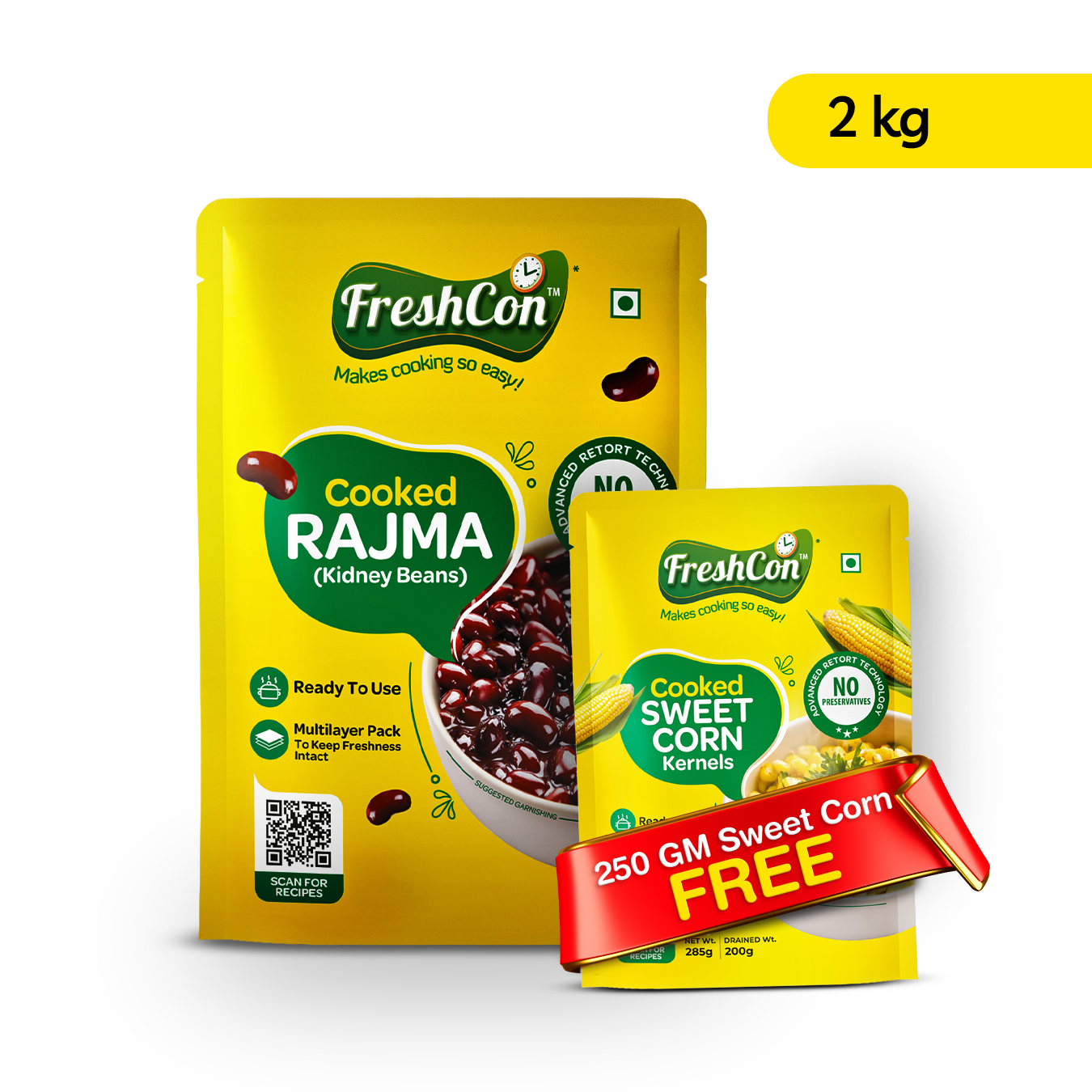 Perfectly Cooked Rajma (Kidney Beans) | Soaked & Boiled, Ready To Eat