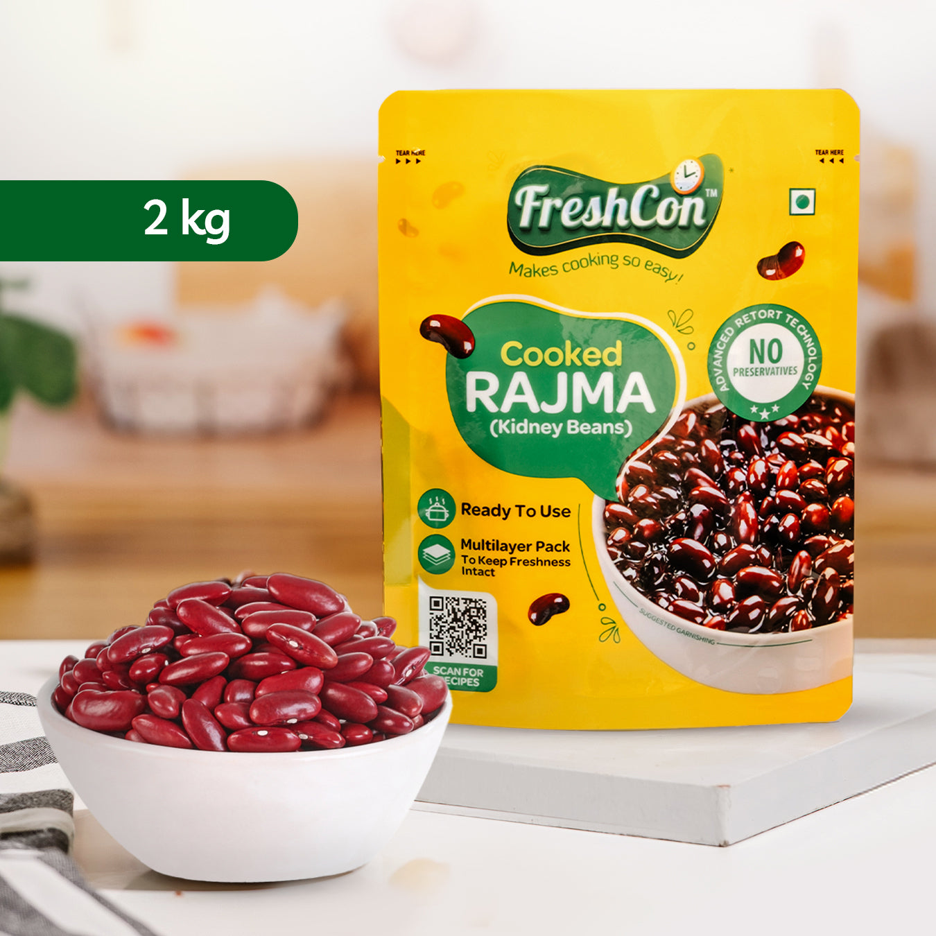 Perfectly Cooked Rajma (Kidney Beans) | Soaked & Boiled, Ready To Eat
