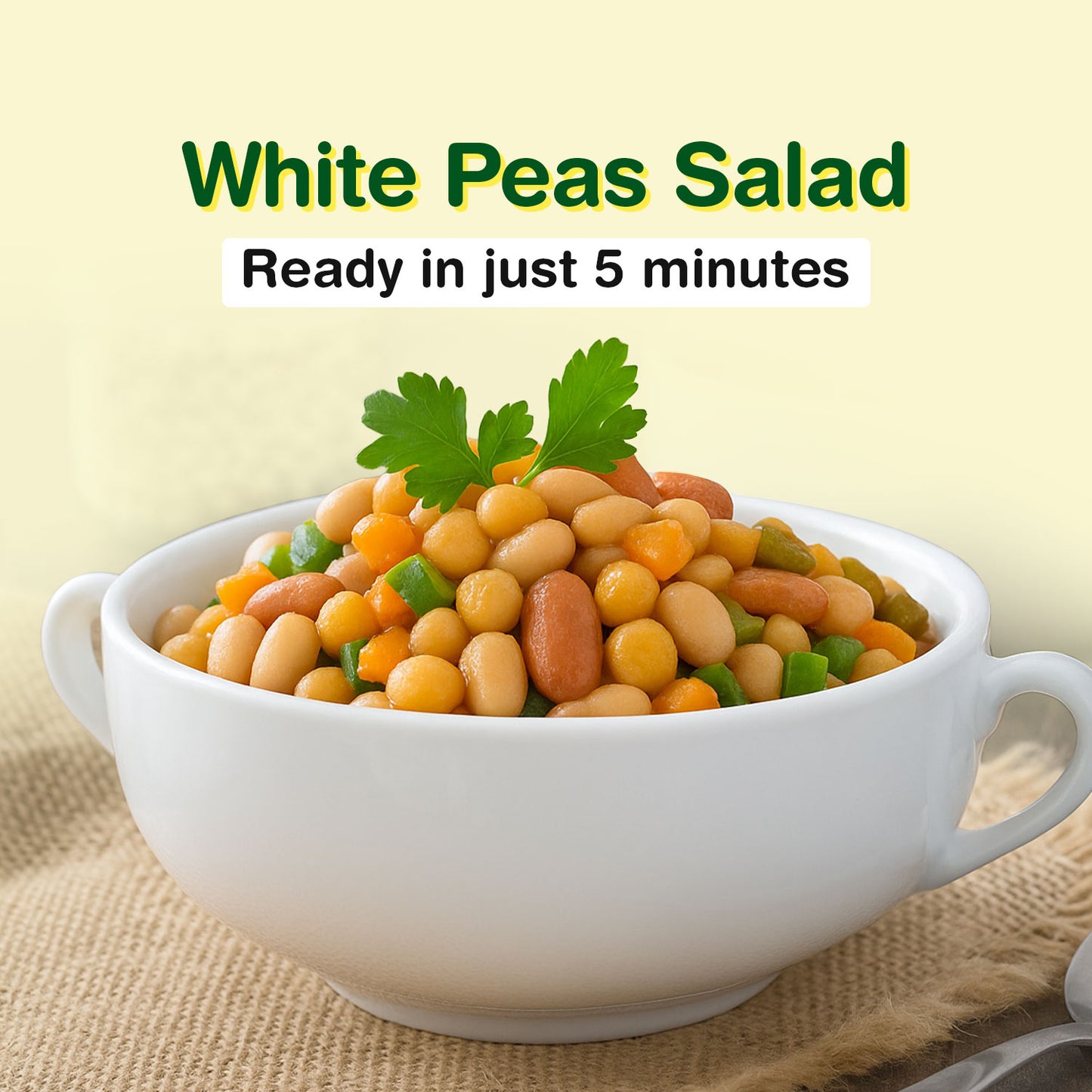 Perfectly Cooked White Peas (White Vatana) | Soaked & Boiled, Ready To Eat
