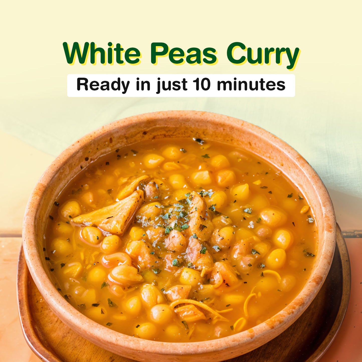 Perfectly Cooked White Peas (White Vatana) | Soaked & Boiled, Ready To Eat