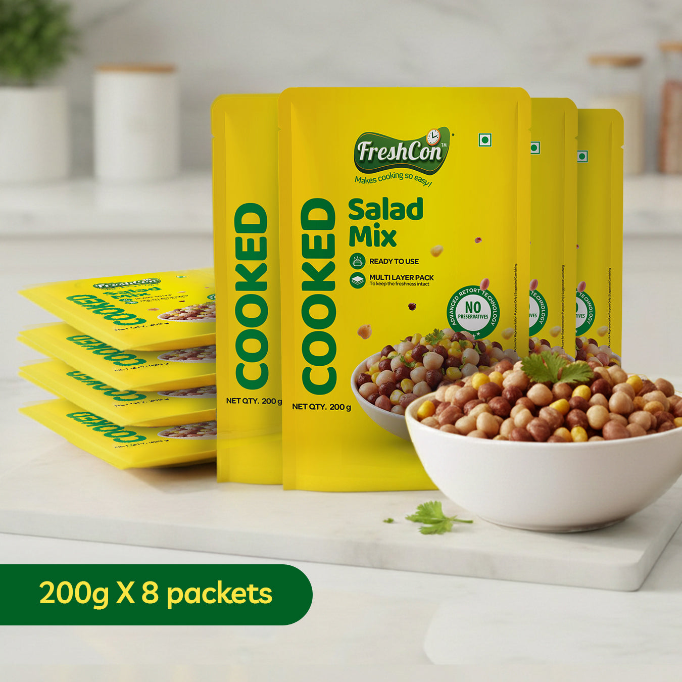 Ready-to-Cook Salad Mix (Boiled Peanuts, Kala Chana, Sweet Corn & Kabuli Chana)