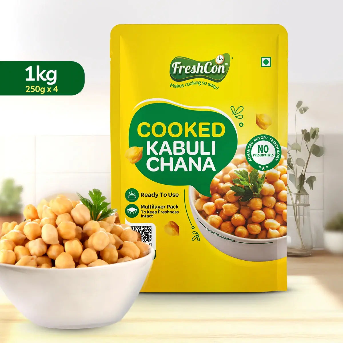 Cooked Kabuli Chana + Cooked Rajma Combo