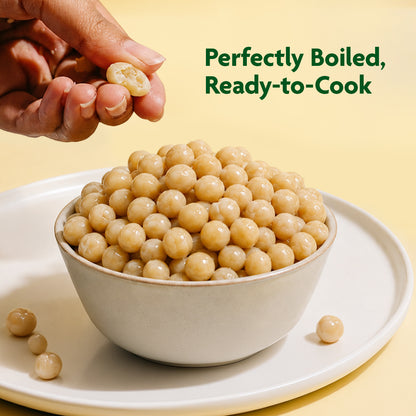 Ready-to-Cook Boiled White Peas (White Vatana) | No Preservatives