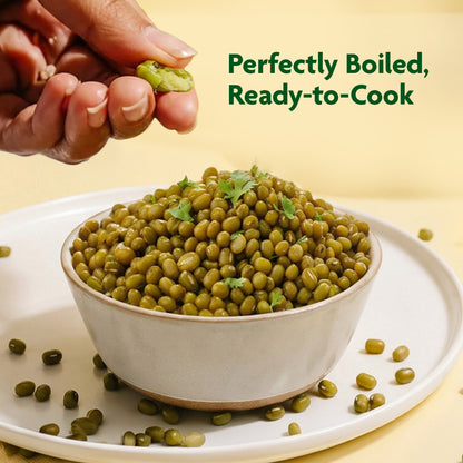 Ready-to-Cook Boiled Whole Moong (Green Gram) | No Preservatives