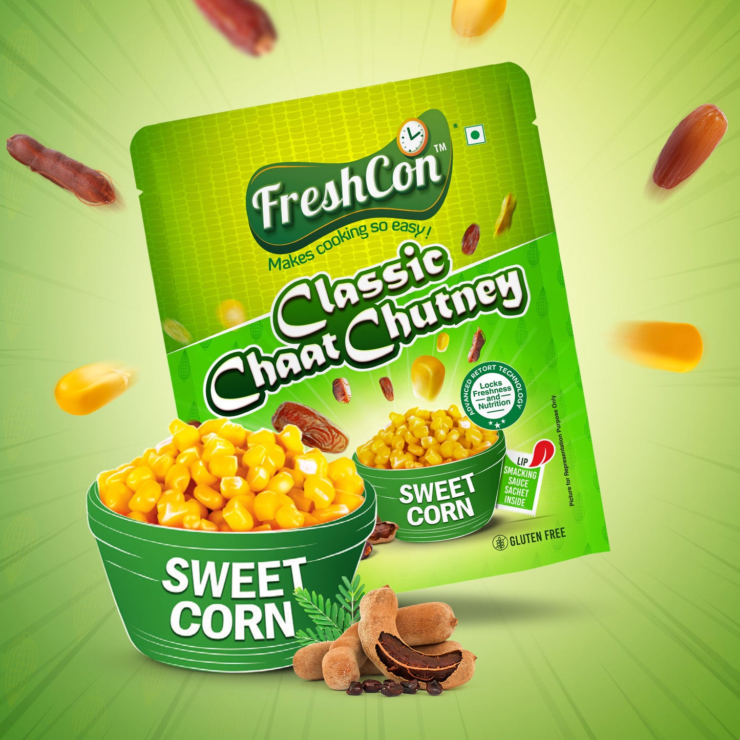Ready-to-Eat Sweet Corn - Classic Chat Chutney | Perfectly Boiled