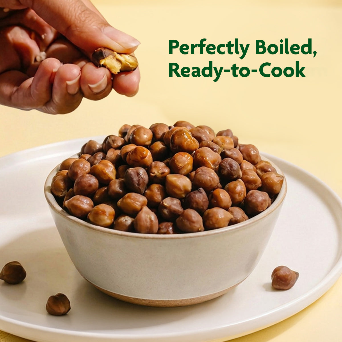 Ready-to-Cook Boiled Kala Chana (Black Chick Peas) | No Preservatives