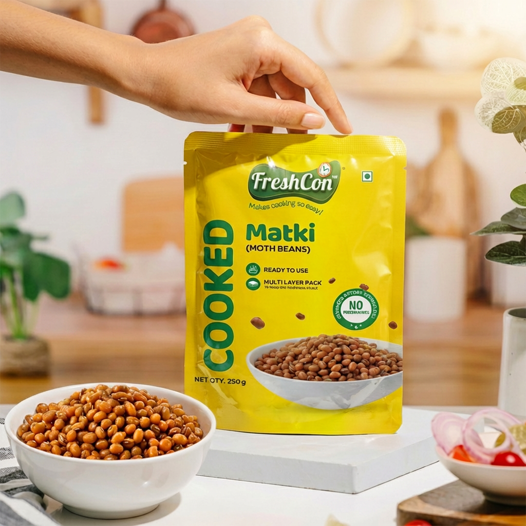 Ready-to-use Cooked Matki (Moth Beans) | No Preservatives