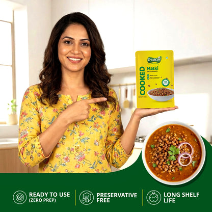 Ready-to-use Cooked Matki (Moth Beans) | No Preservatives
