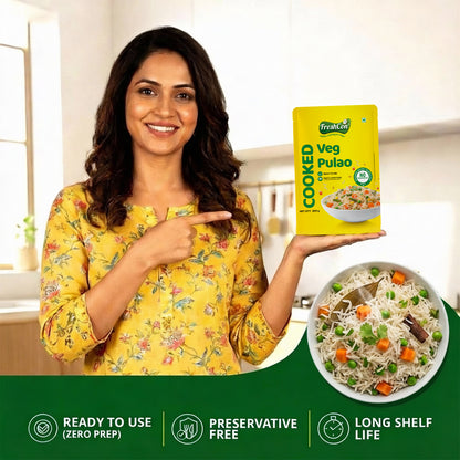 Ready-to-eat Veg Pulao (Basmati Rice) | No Preservatives