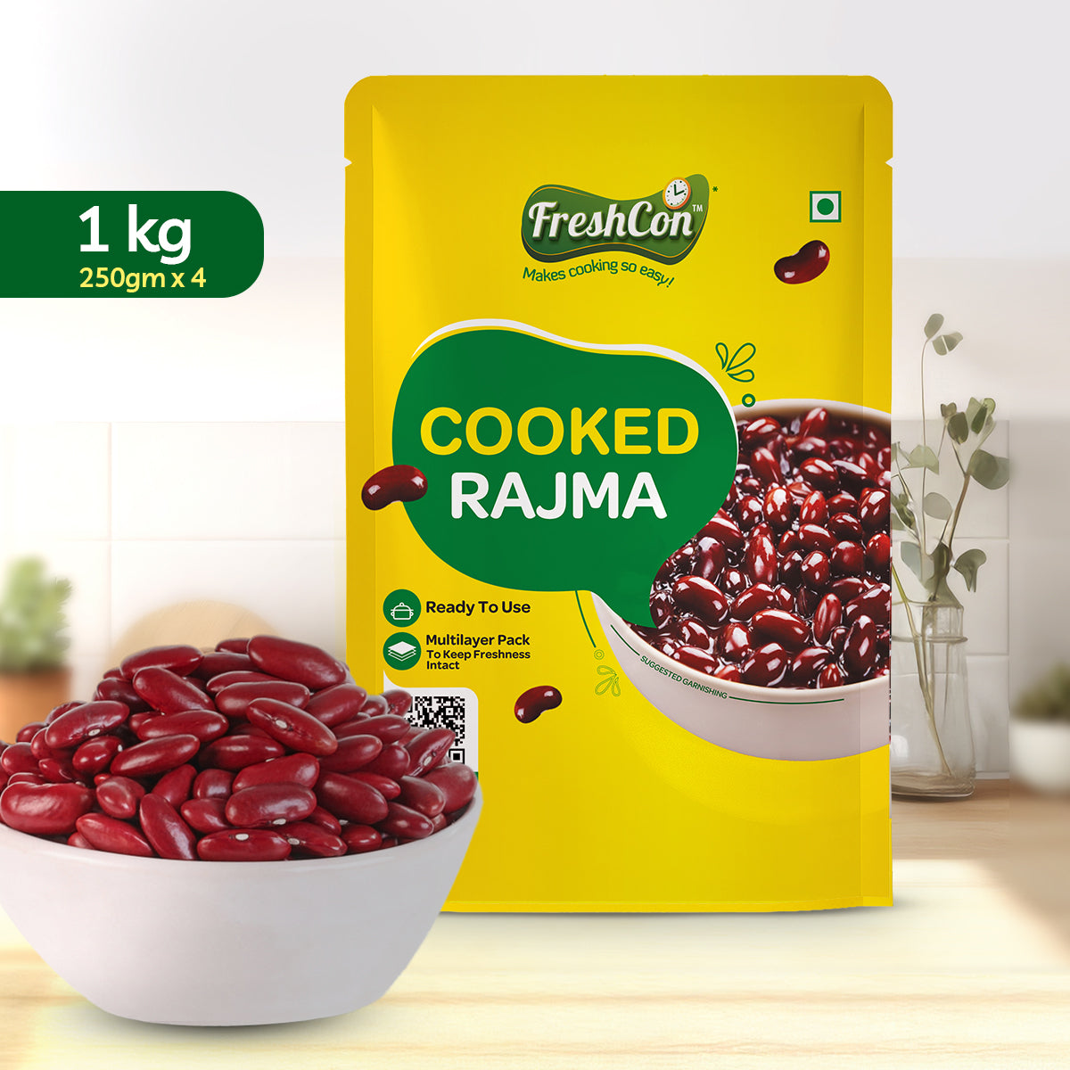 Perfectly Cooked Kabuli Chana & Rajma - COMBO | Soaked & Boiled, Ready To Eat