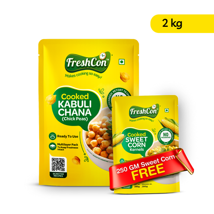 Perfectly Cooked Kabuli Chana (Chick Peas) | Soaked & Boiled, Ready To Eat