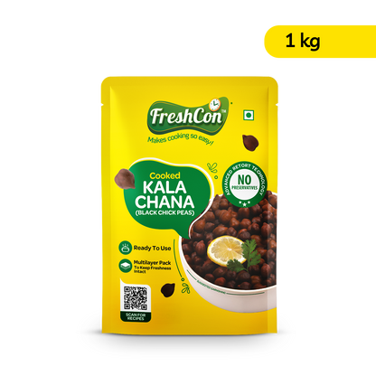 Perfectly Cooked Kala Chana (Black Chick Peas) | Soaked & Boiled, Ready To Eat