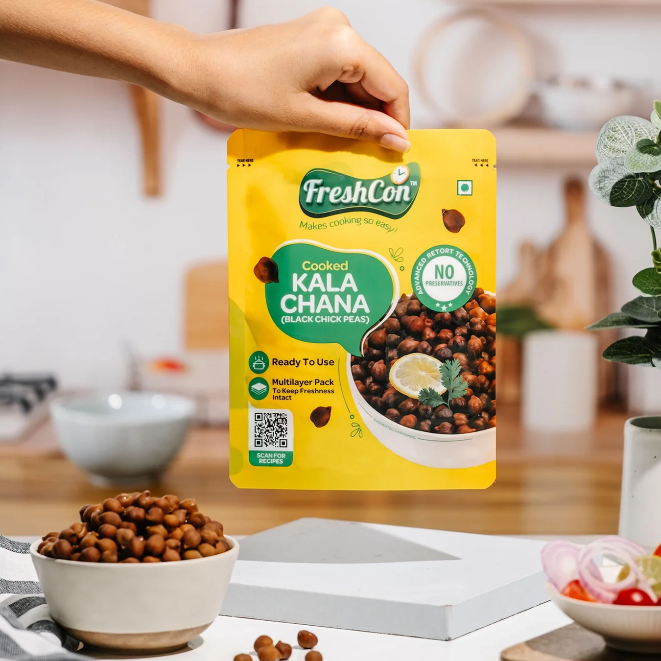 Perfectly Cooked Kala Chana (Black Chick Peas) | Soaked & Boiled, Ready To Eat