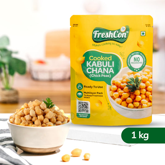Perfectly Cooked Kabuli Chana (Chick Peas) | Soaked & Boiled, Ready To Eat