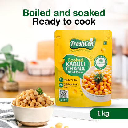 Cooked Kabuli Chana + Cooked Rajma