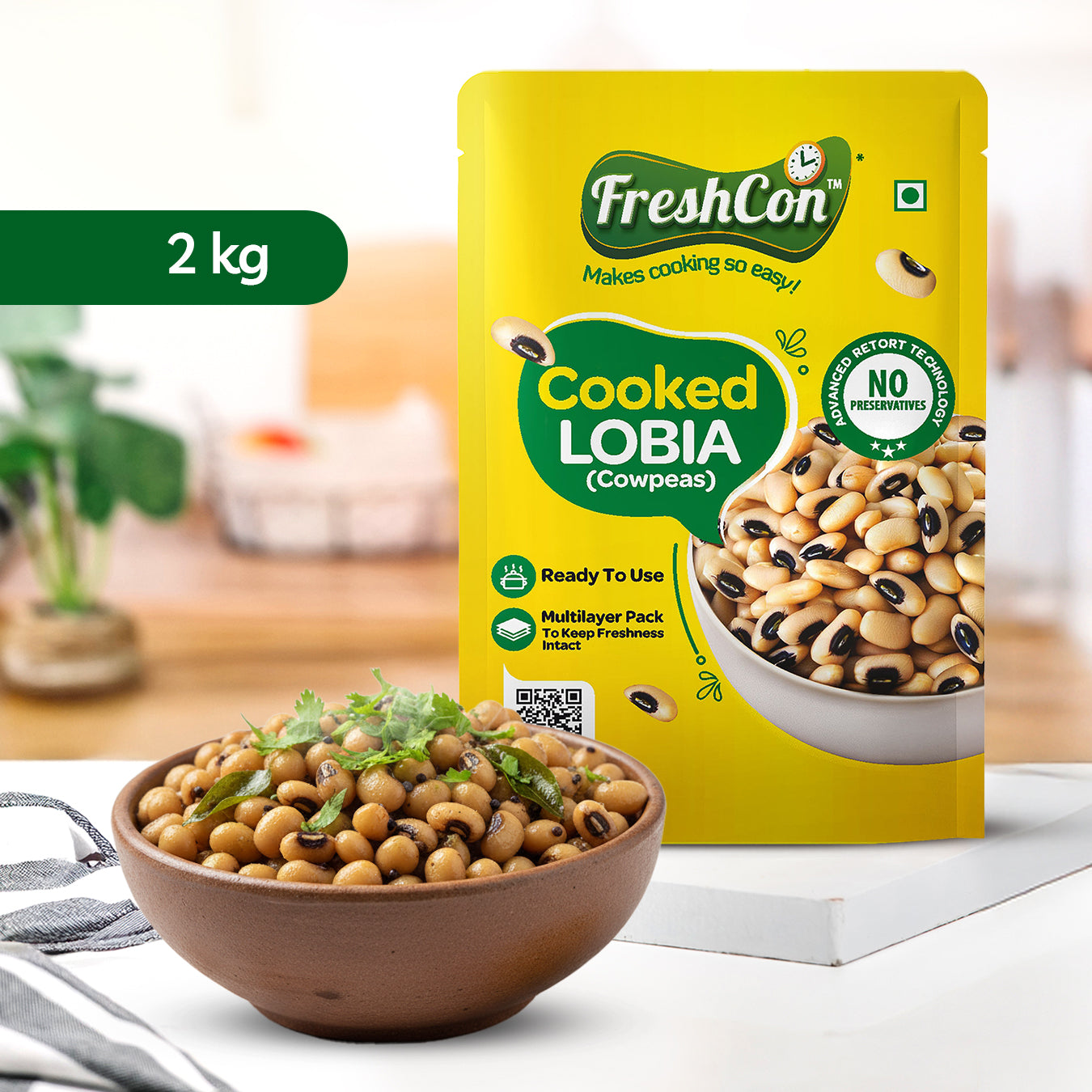 Perfectly Cooked Lobia (Cowpeas) | Soaked & Boiled, Ready To Eat