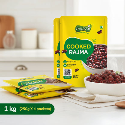 Pre-Cooked Rajma (Kidney Beans) | Soaked & Boiled, Ready To Use