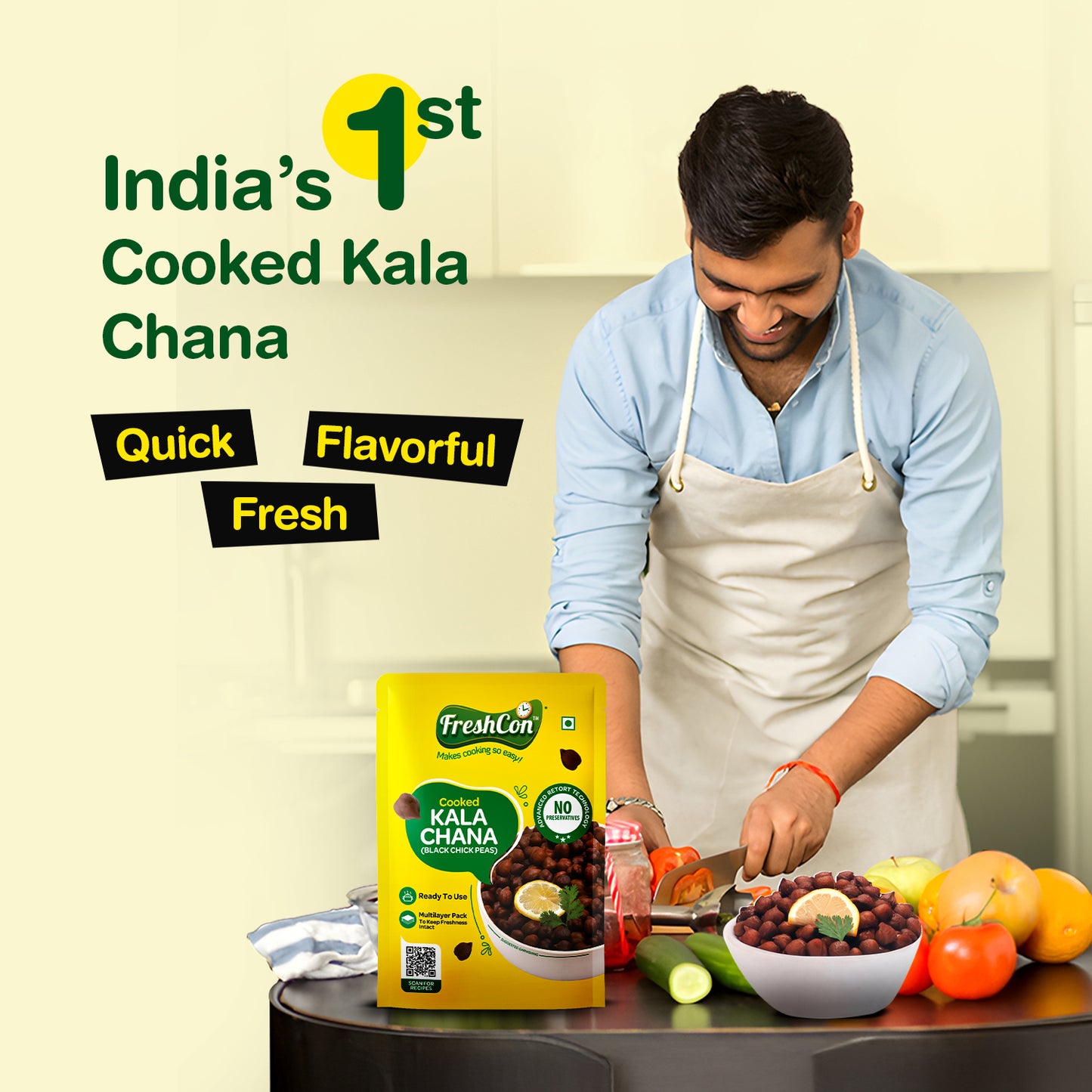 Perfectly Cooked Kala Chana (Black Chick Peas) | Soaked & Boiled, Ready To Eat