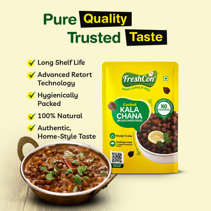 Perfectly Cooked Kala Chana (Black Chick Peas) | Soaked & Boiled, Ready To Eat
