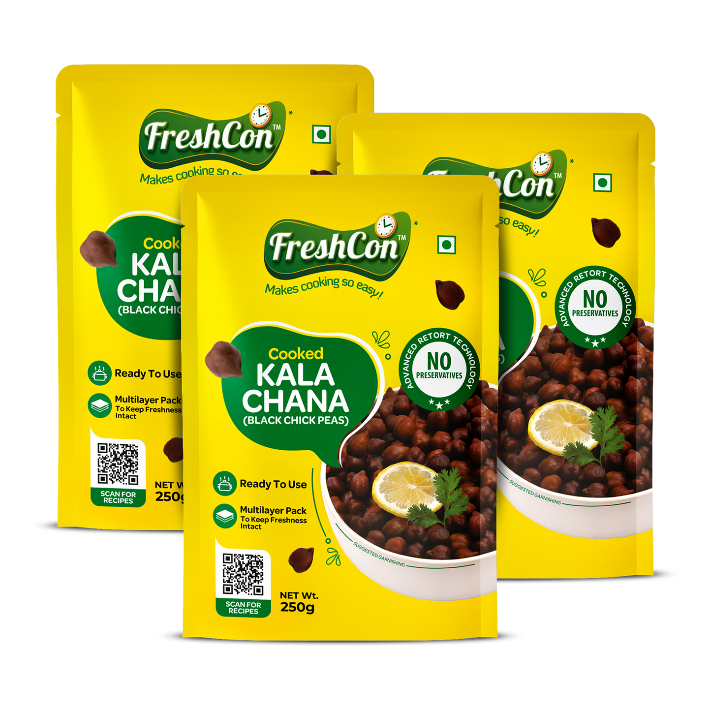 Cooked Kala Chana