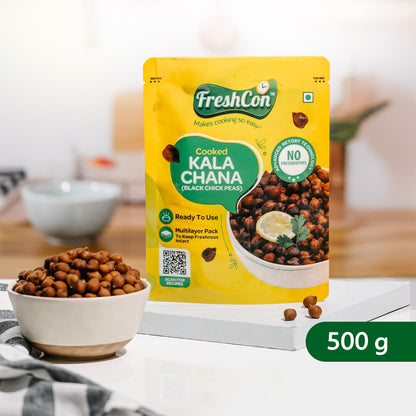 Perfectly Cooked Kala Chana (Black Chick Peas) | Soaked & Boiled, Ready To Eat