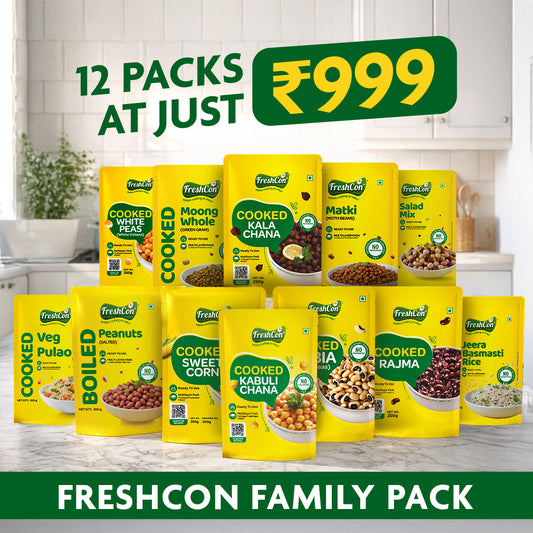 Freshcon Family Pack – Complete Meal Essentials Combo | Soaked & Boiled | Ready To Use