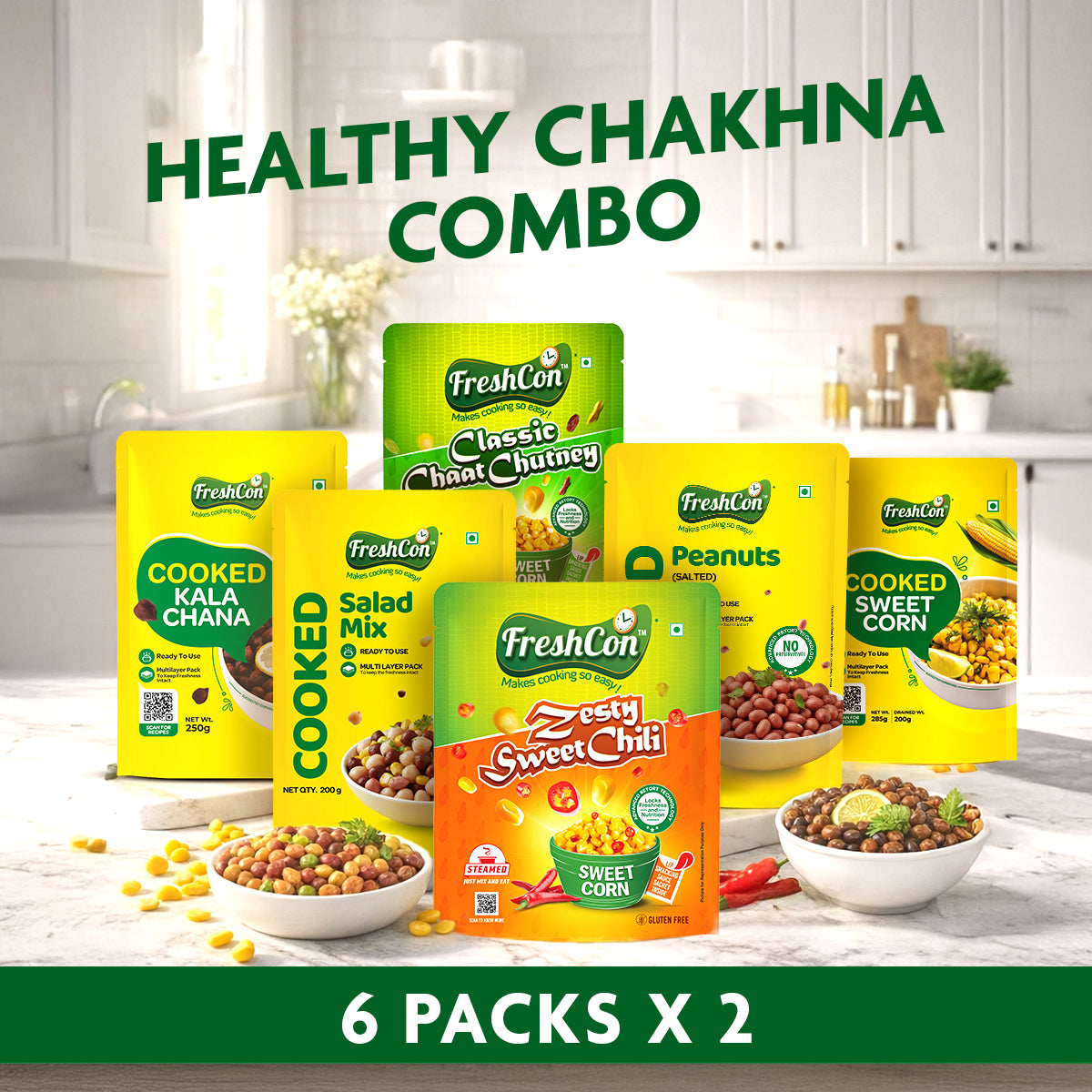 Healthy Chakhna Combo | Protein-Rich Party Snacks | Boiled & Ready To Serve
