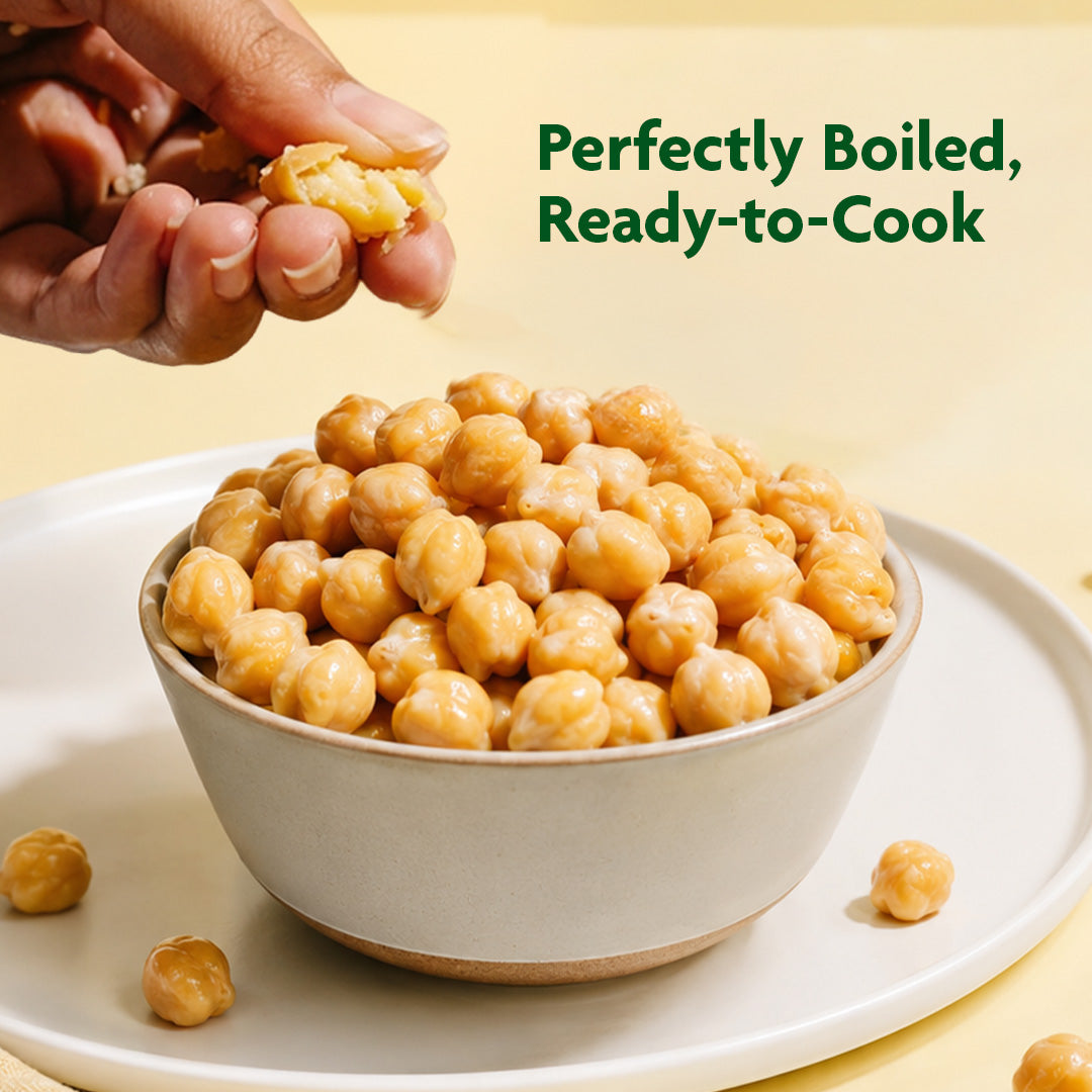 Ready-to-use Boiled Kabuli Chana (Chick Peas) | No Preservatives