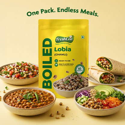 Ready-to-use Boiled Lobia (Cowpeas) | No Preservatives
