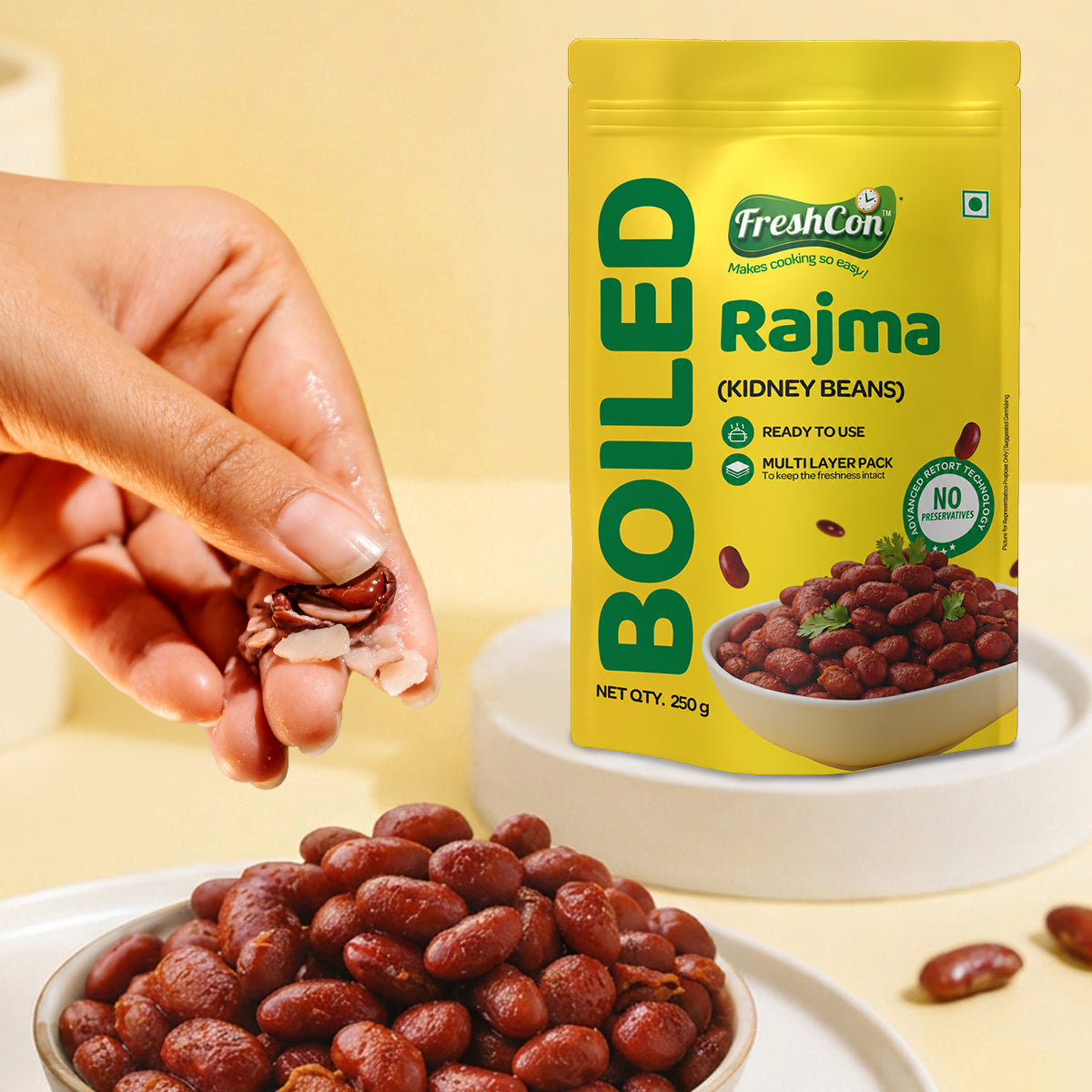 Ready-to-Cook Boiled Rajma (Kidney Beans) | No Preservatives