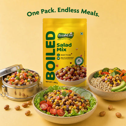 Ready-to-Cook Salad Mix (Boiled Peanuts, Kala Chana, Sweet Corn & Kabuli Chana)