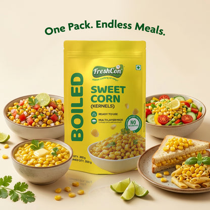 Ready-to-Eat Sweet Corn | Perfectly Boiled | No Preservatives