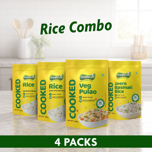 Rice Combo - Jeera Basmati, Sona Masoori Rice, Veg Pulao Basmati Rice