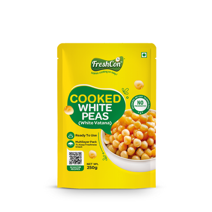 Perfectly Cooked White Peas (White Vatana) | Soaked & Boiled, Ready To Eat