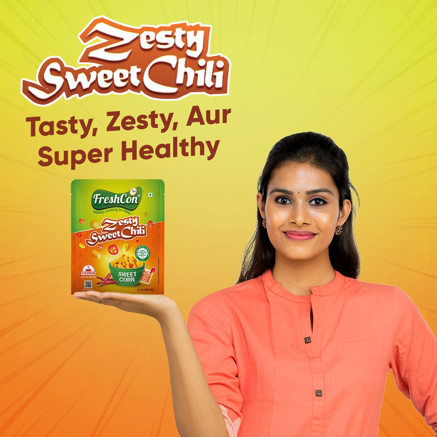 Ready-To-Eat Sweet Corn - Zesty Sweet Chili Flavour | Perfectly Boiled
