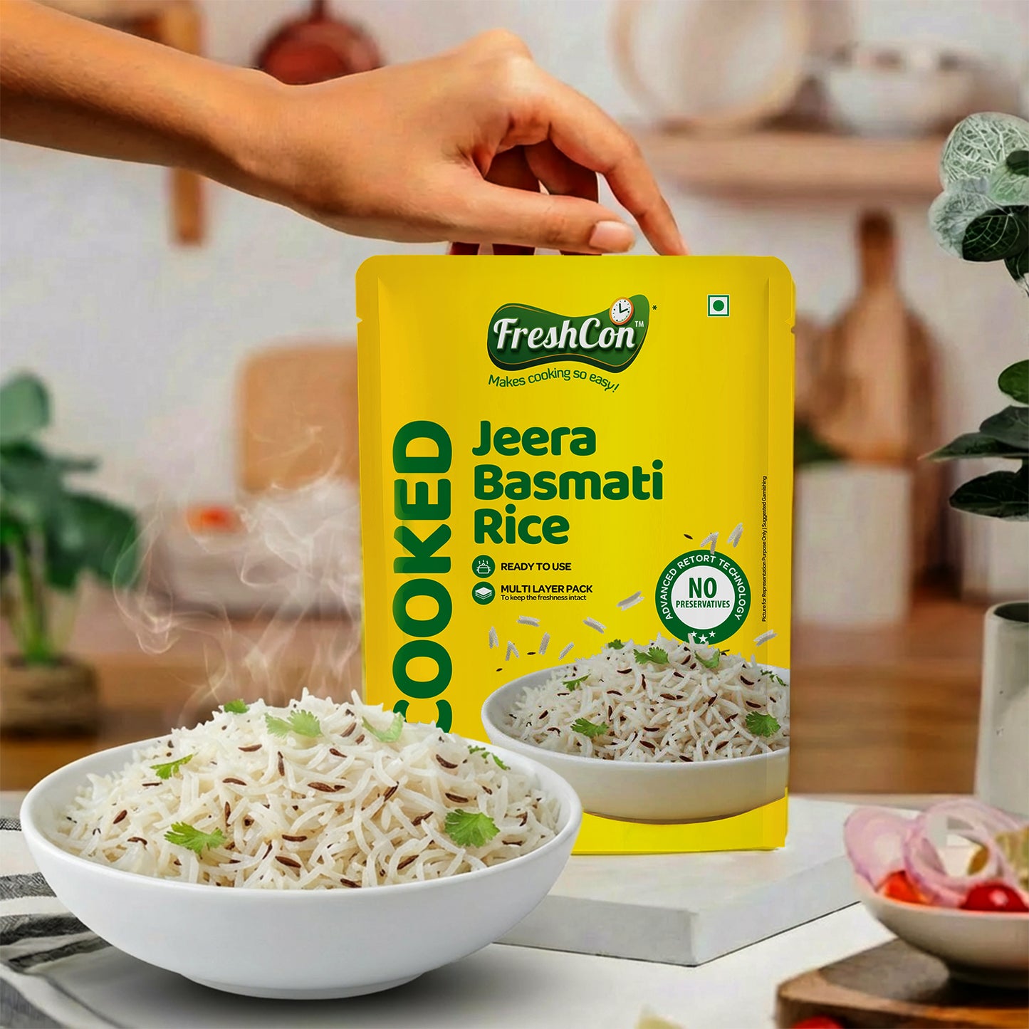 Ready-to-eat Cooked Jeera Basmati Rice | No Preservatives