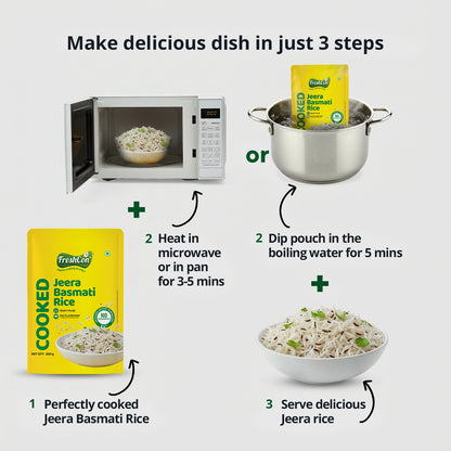 Ready-to-eat Cooked Jeera Basmati Rice | No Preservatives