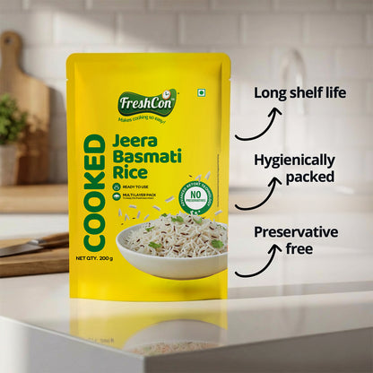 Ready-to-eat Cooked Jeera Basmati Rice | No Preservatives