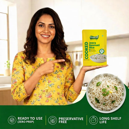 Ready-to-eat Cooked Jeera Basmati Rice | No Preservatives