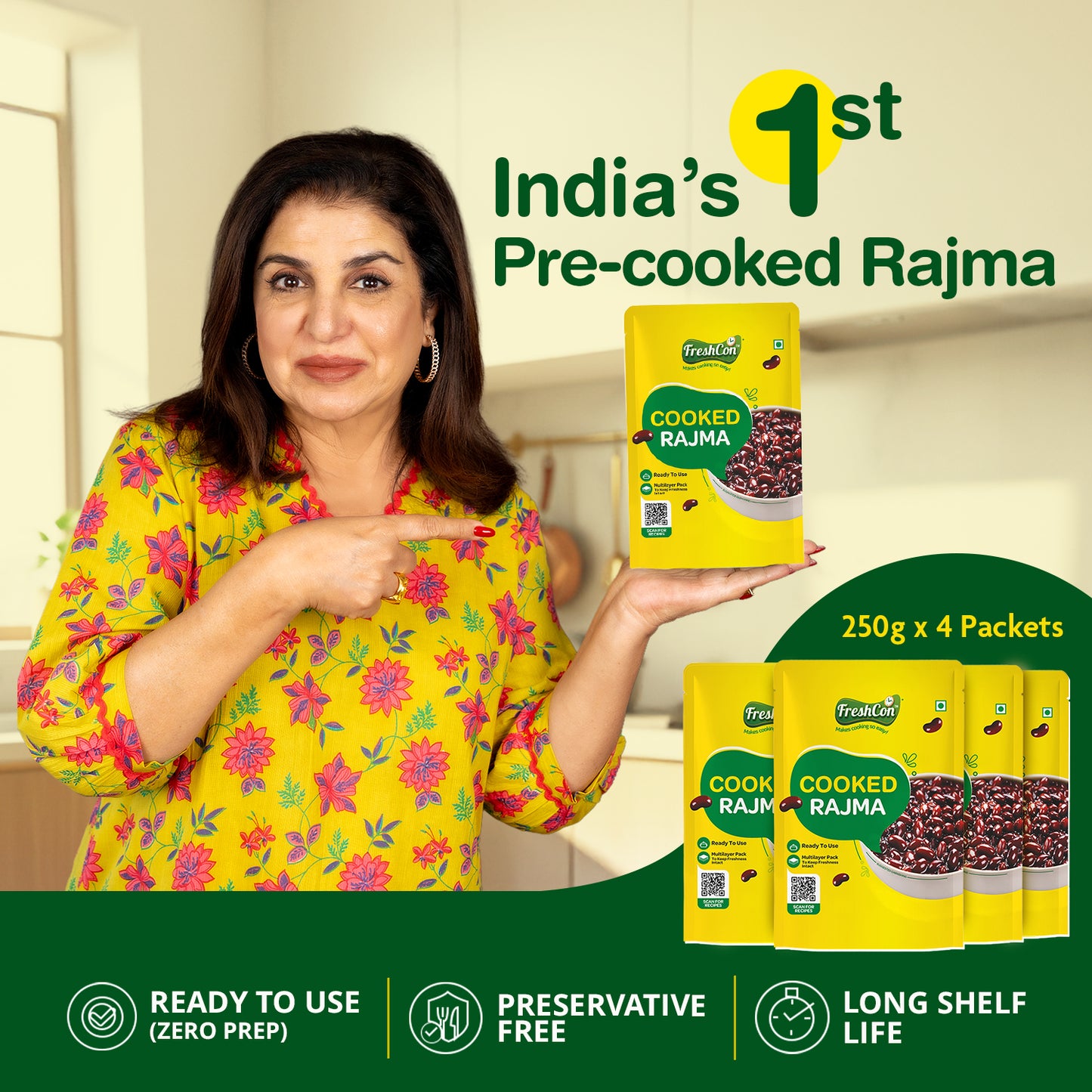 Pre-Cooked Rajma (Kidney Beans) | Soaked & Boiled, Ready To Use