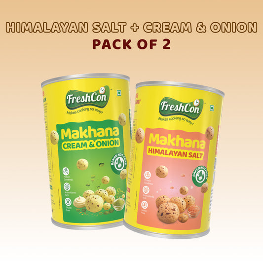 Himalayan Salt & Cream Onion Makhana Combo Pack