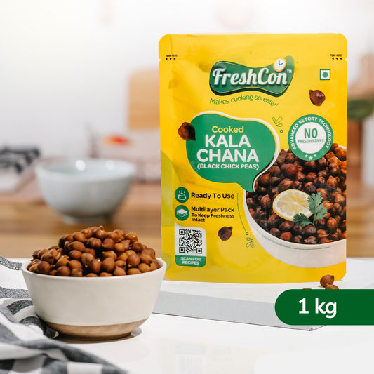 Perfectly Cooked Kala Chana (Black Chick Peas) | Soaked & Boiled, Ready To Eat