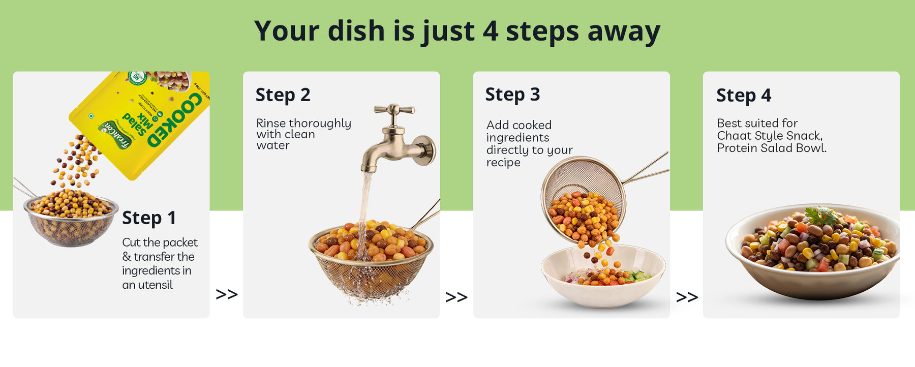 How to use Cooked Salad Mix