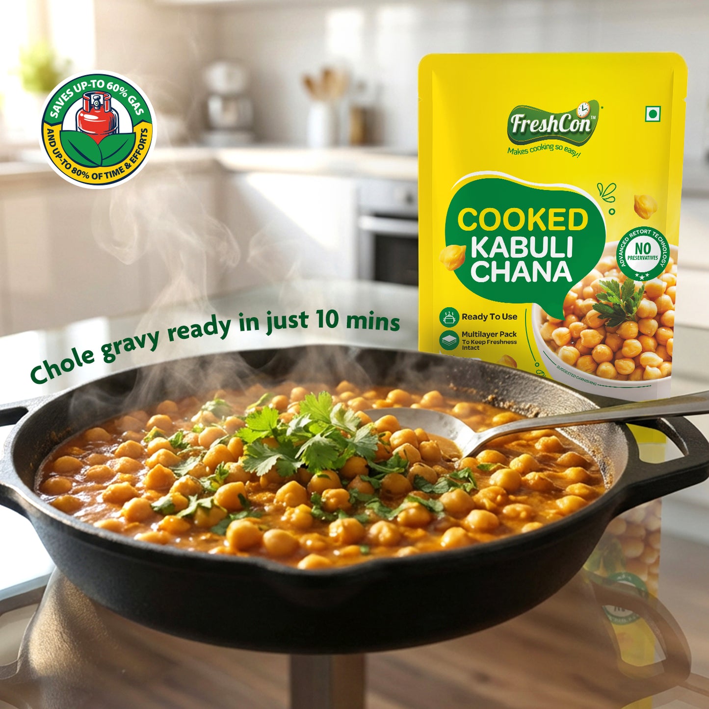 Cooked Kabuli Chana (Chick Peas)