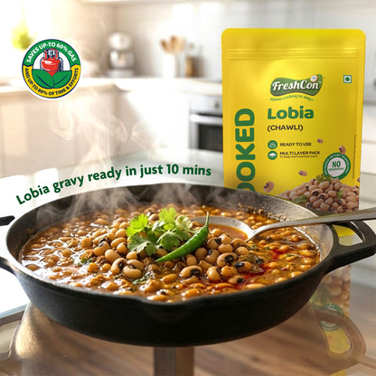 Ready-to-use Cooked Lobia (Cowpeas) | No Preservatives